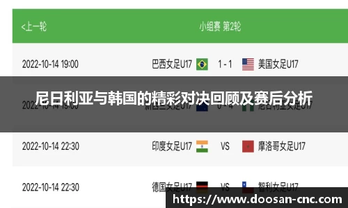 尼日利亚与韩国的精彩对决回顾及赛后分析